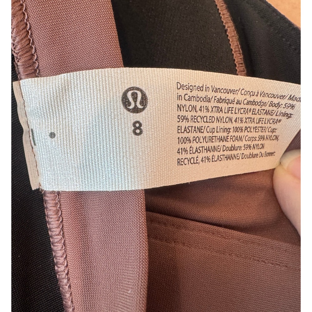 Lululemon Waterside Swim Bikini Top C Cup Size 8 Dark Oxide NWT - Picture 5 of 5